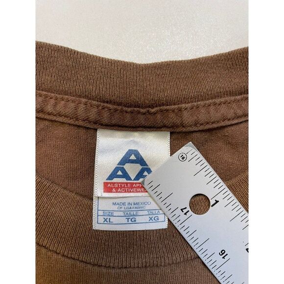 VINTAGE Woody Woodpecker Graphic T-shirt Men XL Brown Short Sleeve Faded - Picture 5 of 6